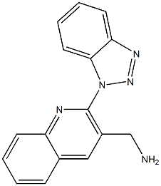 [2-(1H-1,2,3-benzotriazol-1-yl)quinolin-3-yl]methanamine Struktur