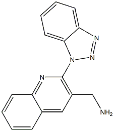 [2-(1H-1,2,3-benzotriazol-1-yl)quinolin-3-yl]methanamine Structure