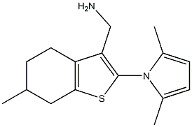[2-(2,5-dimethyl-1H-pyrrol-1-yl)-6-methyl-4,5,6,7-tetrahydro-1-benzothien-3-yl]methylamine Structure