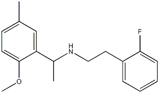 [2-(2-fluorophenyl)ethyl][1-(2-methoxy-5-methylphenyl)ethyl]amine Struktur