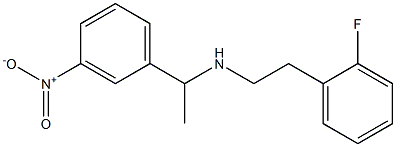 [2-(2-fluorophenyl)ethyl][1-(3-nitrophenyl)ethyl]amine Struktur