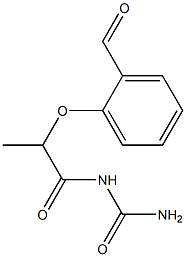 [2-(2-formylphenoxy)propanoyl]urea 化学構造式