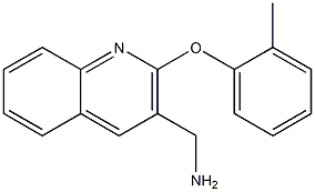 [2-(2-methylphenoxy)quinolin-3-yl]methanamine,,结构式