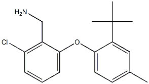 [2-(2-tert-butyl-4-methylphenoxy)-6-chlorophenyl]methanamine,,结构式
