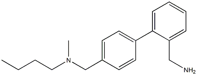[2-(4-{[butyl(methyl)amino]methyl}phenyl)phenyl]methanamine,,结构式