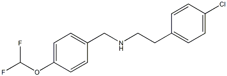 [2-(4-chlorophenyl)ethyl]({[4-(difluoromethoxy)phenyl]methyl})amine Structure