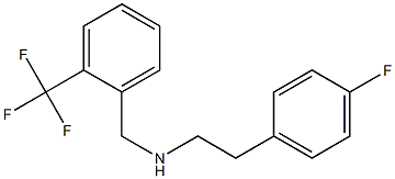 [2-(4-fluorophenyl)ethyl]({[2-(trifluoromethyl)phenyl]methyl})amine Structure