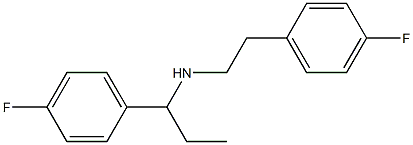 [2-(4-fluorophenyl)ethyl][1-(4-fluorophenyl)propyl]amine Struktur