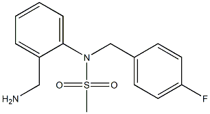 [2-(aminomethyl)phenyl]-N-[(4-fluorophenyl)methyl]methanesulfonamide Struktur