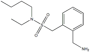 [2-(aminomethyl)phenyl]-N-butyl-N-ethylmethanesulfonamide 化学構造式