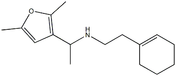 [2-(cyclohex-1-en-1-yl)ethyl][1-(2,5-dimethylfuran-3-yl)ethyl]amine,,结构式