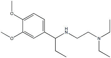 [2-(diethylamino)ethyl][1-(3,4-dimethoxyphenyl)propyl]amine 化学構造式