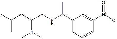 [2-(dimethylamino)-4-methylpentyl][1-(3-nitrophenyl)ethyl]amine,,结构式