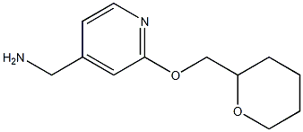 [2-(oxan-2-ylmethoxy)pyridin-4-yl]methanamine 化学構造式