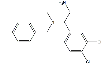 [2-amino-1-(3,4-dichlorophenyl)ethyl](methyl)[(4-methylphenyl)methyl]amine 结构式