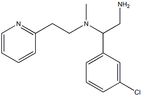 [2-amino-1-(3-chlorophenyl)ethyl](methyl)[2-(pyridin-2-yl)ethyl]amine Struktur