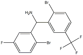 [2-bromo-5-(trifluoromethyl)phenyl](2-bromo-5-fluorophenyl)methanamine 结构式