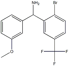 [2-bromo-5-(trifluoromethyl)phenyl](3-methoxyphenyl)methanamine,,结构式