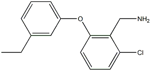 [2-chloro-6-(3-ethylphenoxy)phenyl]methanamine 结构式