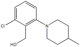 [2-chloro-6-(4-methylpiperidin-1-yl)phenyl]methanol Structure
