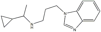 [3-(1H-1,3-benzodiazol-1-yl)propyl](1-cyclopropylethyl)amine,,结构式