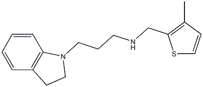 [3-(2,3-dihydro-1H-indol-1-yl)propyl][(3-methylthiophen-2-yl)methyl]amine Structure