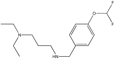 [3-(diethylamino)propyl]({[4-(difluoromethoxy)phenyl]methyl})amine 结构式