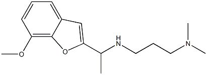 [3-(dimethylamino)propyl][1-(7-methoxy-1-benzofuran-2-yl)ethyl]amine Struktur