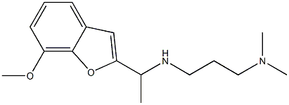 [3-(dimethylamino)propyl][1-(7-methoxy-1-benzofuran-2-yl)ethyl]amine 结构式