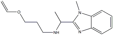 [3-(ethenyloxy)propyl][1-(1-methyl-1H-1,3-benzodiazol-2-yl)ethyl]amine 化学構造式