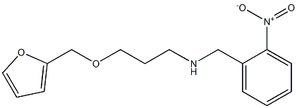 [3-(furan-2-ylmethoxy)propyl][(2-nitrophenyl)methyl]amine,,结构式