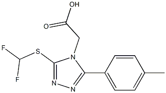 [3-[(difluoromethyl)thio]-5-(4-methylphenyl)-4H-1,2,4-triazol-4-yl]acetic acid Structure