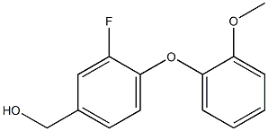 [3-fluoro-4-(2-methoxyphenoxy)phenyl]methanol 化学構造式