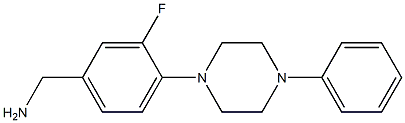 [3-fluoro-4-(4-phenylpiperazin-1-yl)phenyl]methanamine Struktur