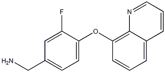 [3-fluoro-4-(quinolin-8-yloxy)phenyl]methanamine Struktur