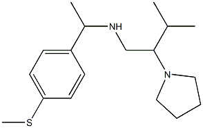 [3-methyl-2-(pyrrolidin-1-yl)butyl]({1-[4-(methylsulfanyl)phenyl]ethyl})amine Structure