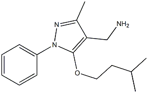 [3-methyl-5-(3-methylbutoxy)-1-phenyl-1H-pyrazol-4-yl]methanamine 结构式