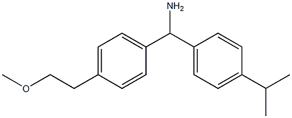 [4-(2-methoxyethyl)phenyl][4-(propan-2-yl)phenyl]methanamine Struktur
