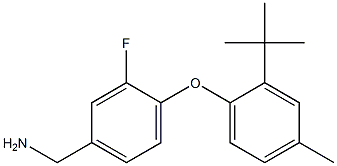 [4-(2-tert-butyl-4-methylphenoxy)-3-fluorophenyl]methanamine,,结构式