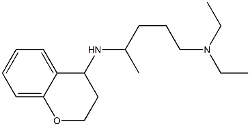 [4-(3,4-dihydro-2H-1-benzopyran-4-ylamino)pentyl]diethylamine,,结构式