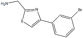 [4-(3-bromophenyl)-1,3-thiazol-2-yl]methanamine Struktur