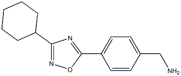 [4-(3-cyclohexyl-1,2,4-oxadiazol-5-yl)phenyl]methanamine Structure