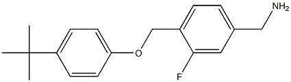 [4-(4-tert-butylphenoxymethyl)-3-fluorophenyl]methanamine 化学構造式