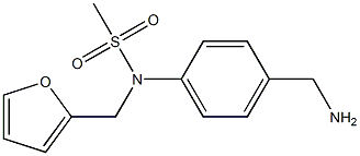 [4-(aminomethyl)phenyl]-N-(furan-2-ylmethyl)methanesulfonamide Structure