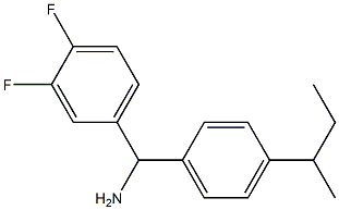 [4-(butan-2-yl)phenyl](3,4-difluorophenyl)methanamine Structure