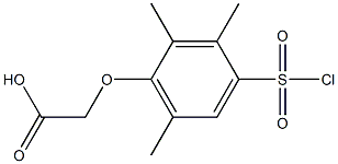 [4-(chlorosulfonyl)-2,3,6-trimethylphenoxy]acetic acid Structure