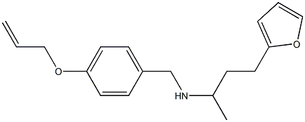 [4-(furan-2-yl)butan-2-yl]({[4-(prop-2-en-1-yloxy)phenyl]methyl})amine,,结构式