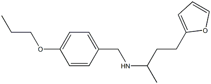 [4-(furan-2-yl)butan-2-yl][(4-propoxyphenyl)methyl]amine 化学構造式