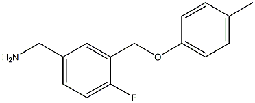 [4-fluoro-3-(4-methylphenoxymethyl)phenyl]methanamine Structure