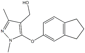 [5-(2,3-dihydro-1H-inden-5-yloxy)-1,3-dimethyl-1H-pyrazol-4-yl]methanol Structure